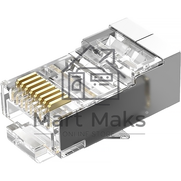 Коннектор Vention RJ45 (8p8c), FTP, cat. 6, под витую пару, экранированный (50шт.)