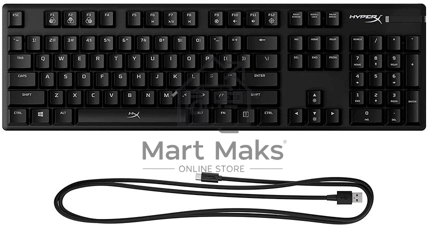 Клавиатура HyperX Alloy Origins (4P4F6AA#ABA) проводная, USB, черный