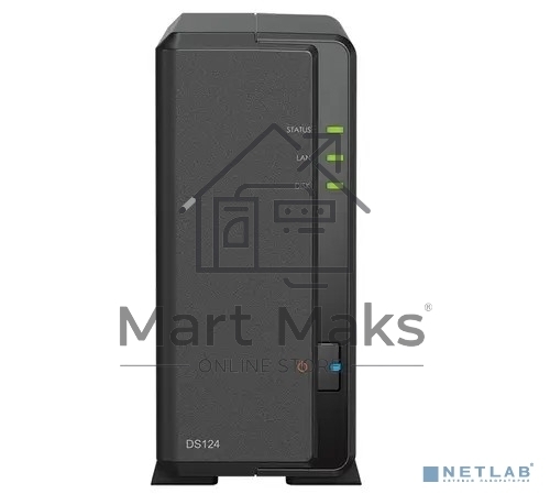 СХД SYNOLOGY настольное исполнение 1BAY NO HDD DS124