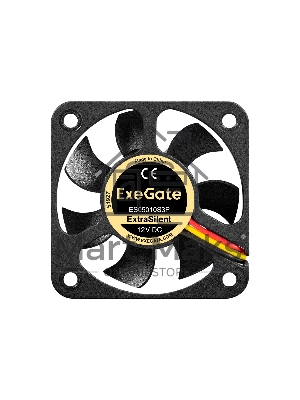 Вентилятор для корпуса ExeGate ExtraSilent ES05010S3P черный, 50 мм, 5000 об/мин, 28 дБ, 3 pin