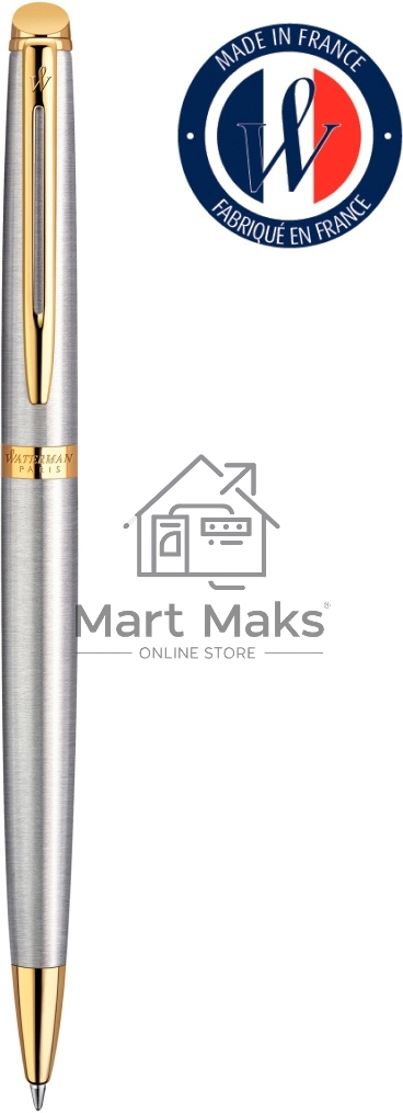 Ручка шариковая Waterman Hemisphere (CWS0920370) Steel GT M, синие чернила, подарочная коробка