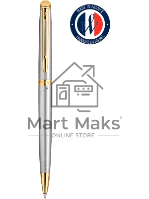 Ручка шариковая Waterman Hemisphere (CWS0920370) Steel GT M, синие чернила, подарочная коробка