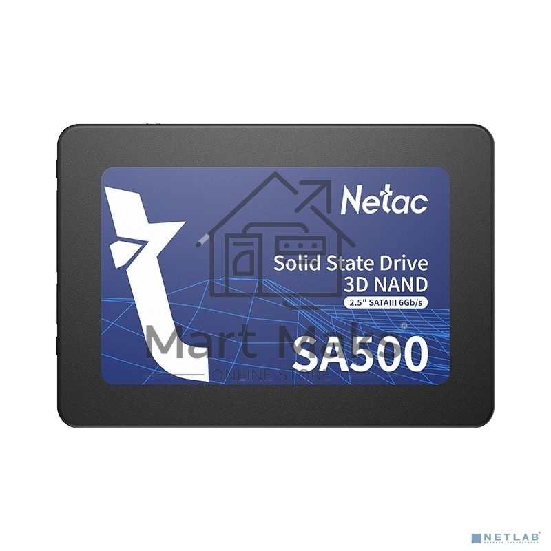 Накопитель SSD Netac SA500, 960GB, SATA III, 2.5