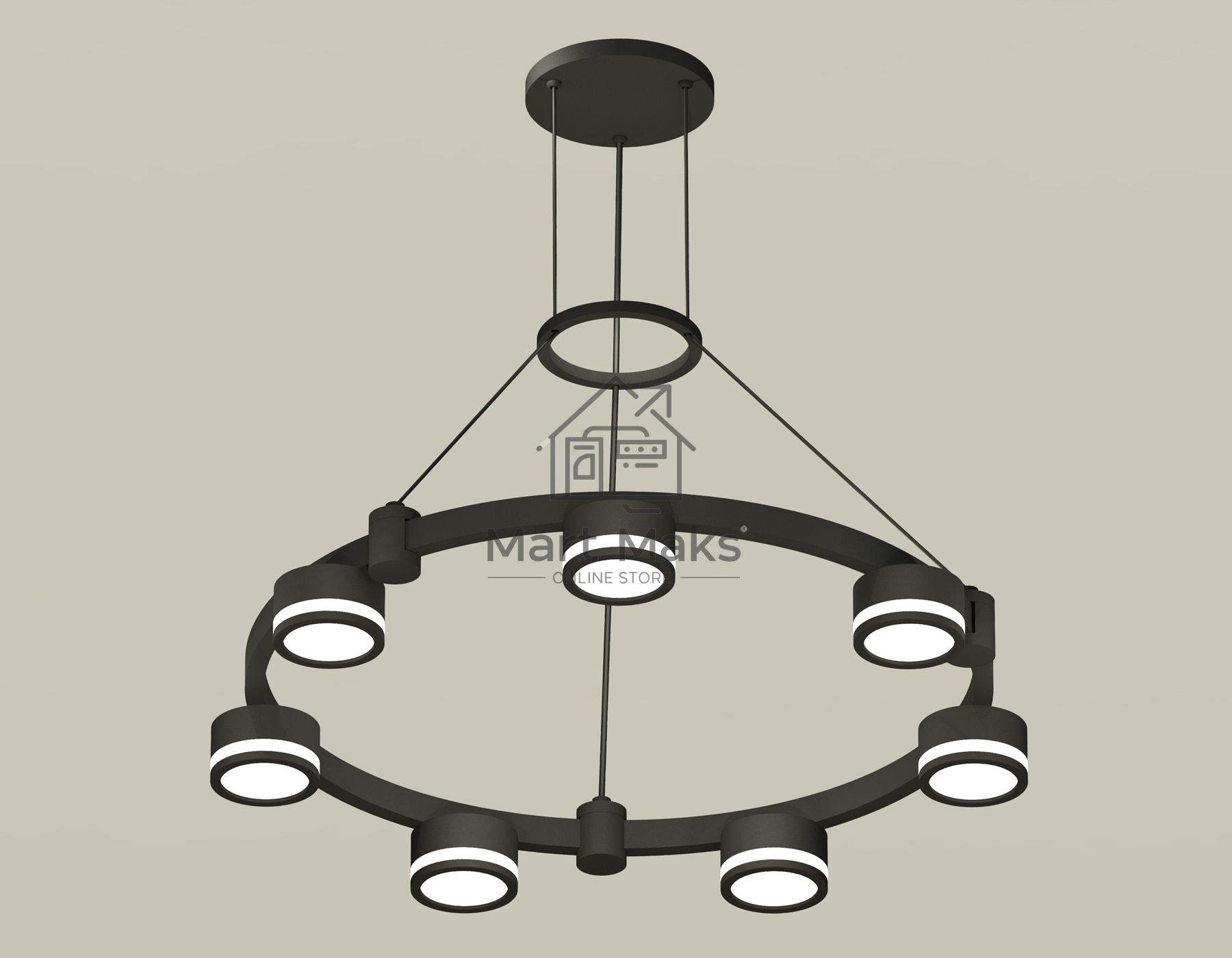 Светильник Ambrella light XR92051600/7 SBK/FR черный песок/белый матовый GX53 (A9205, C9238, N8415)