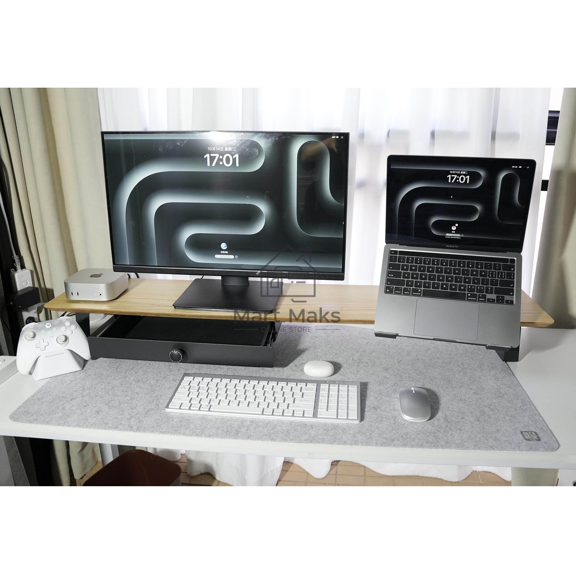 Подставка под монитор Monitor stand GEEK NOOK Focus Station 116x9x23 см, Oak