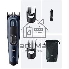 Машинка для стрижки Braun HC5550 черный (насадок в компл:2шт)