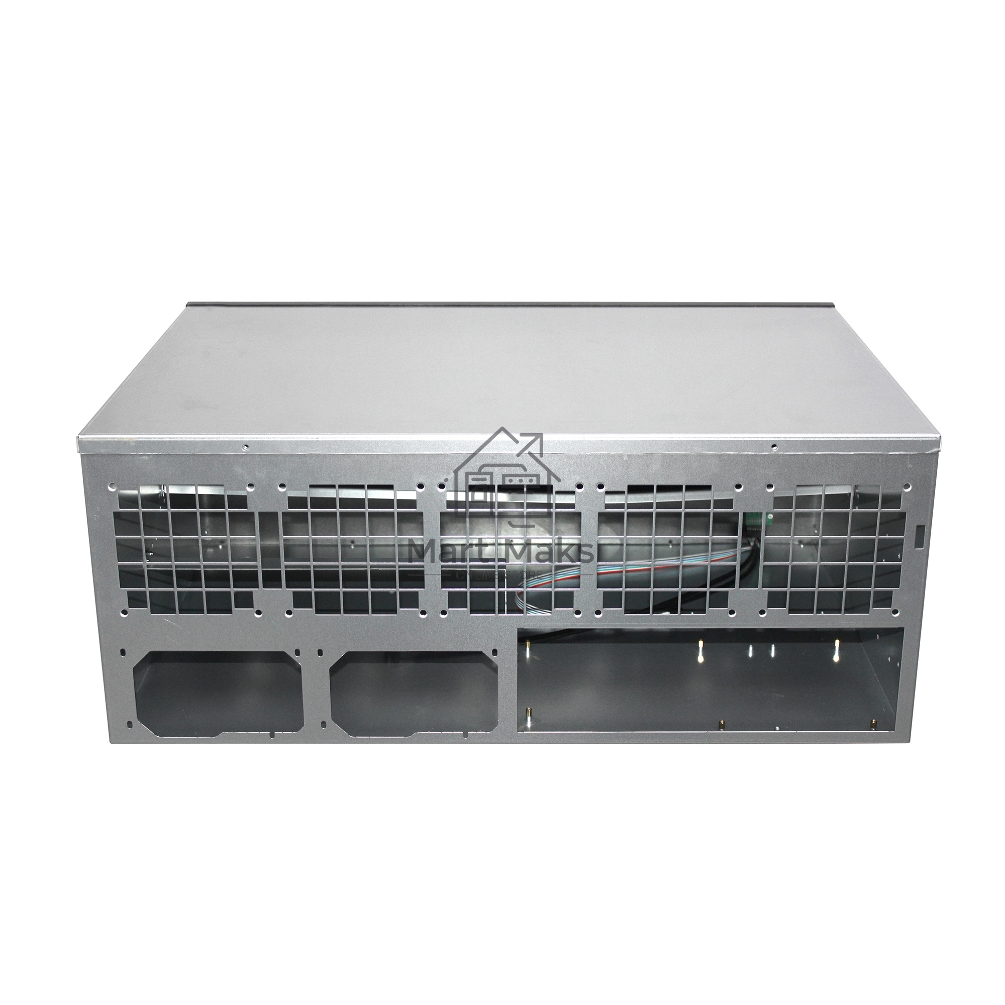 Корпус для майнинга Exegate EX270772RUS Pro 13-430 <без БП, 2*USB, 5*fan 120мм, места под: 13 видеокарт, 2 БП>