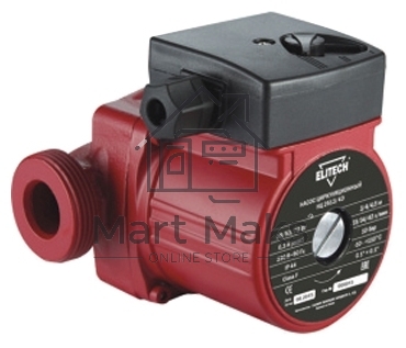 Насос ELITECH НЦ 2513/6Э для отопления 72Вт 2880л/ч напор6м мах110°С М 1.5''