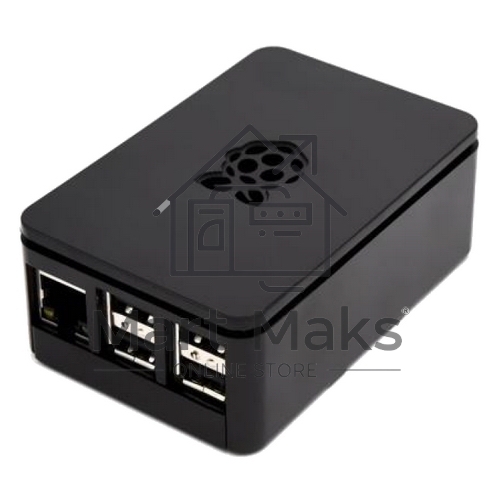 Компьютерный корпус RA179 черный для микрокомпьютера Raspberry Pi 3 ACD черный ABS Plastic case with Logo for Raspberry Pi 3
