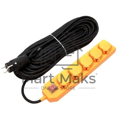 Удлинитель 5х20м с заземл. 16А IP44 У10-026 с выкл. с индик. КГ 3х1.5 розетки с защ. крышкой UNIVersal 9634139