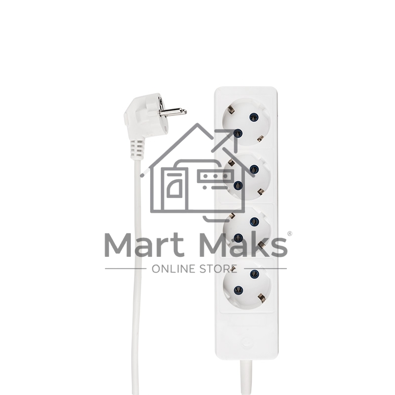 Удлинитель PROconnect OPTIMA 4 гнезда, 5 м, 2х0.75 мм², б/з, белый