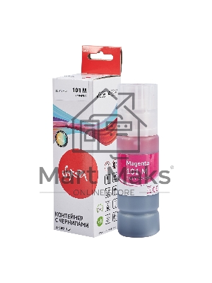 Контейнер с чернилами Sakura C13T03V34A (101 M) для Epson, водорастворимый тип, пурпурный, 6000 к., 70 мл.