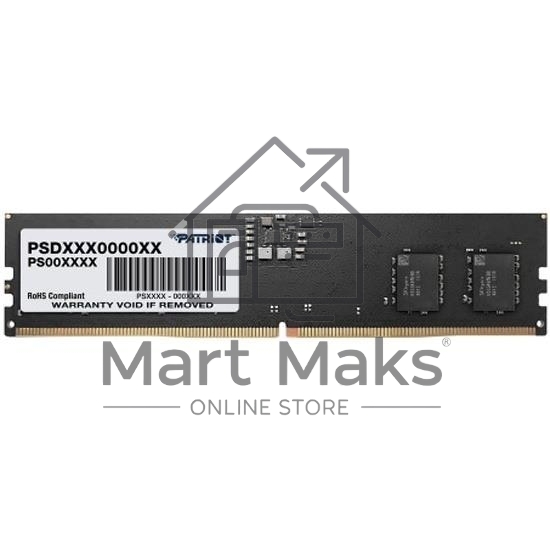 Оперативная память Patriot Signature, DDR5, 8GB (1x8 GB), 5200 MHz, CL42, DIMM