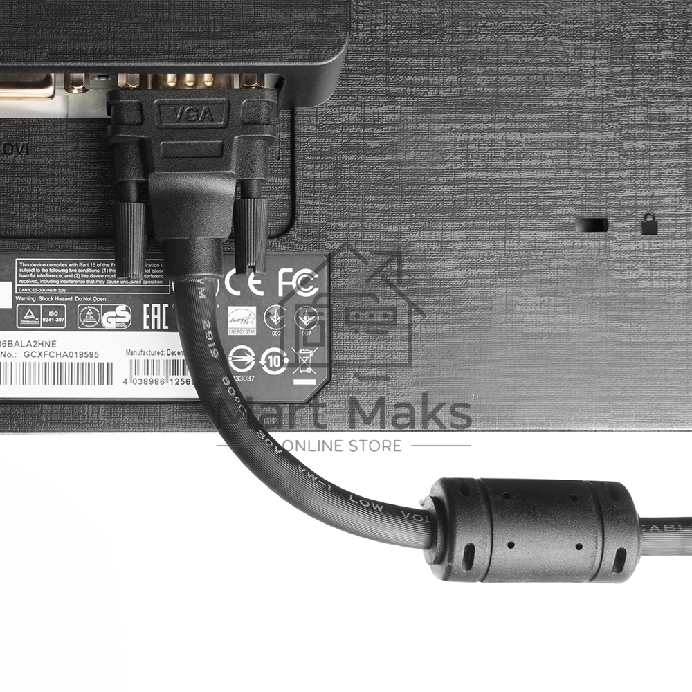 Кабель Greenconnect SVGA 7.0м черный, позолоченные контакты, ферритовые кольца, OD8.0mm. 15M / 15M Premium GCR-VM2VM2-7.0m, 28/28 AWG, двойной экран