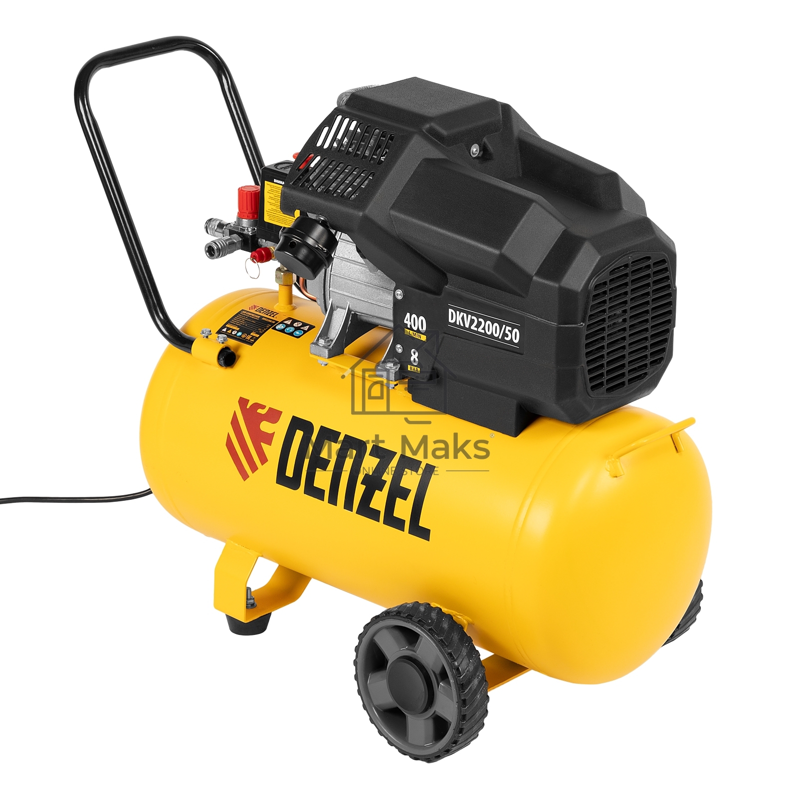 Компрессор воздушный DKV2200/50,Х-PRO 2,2 кВт, 400 л/мин, 50 л Denzel