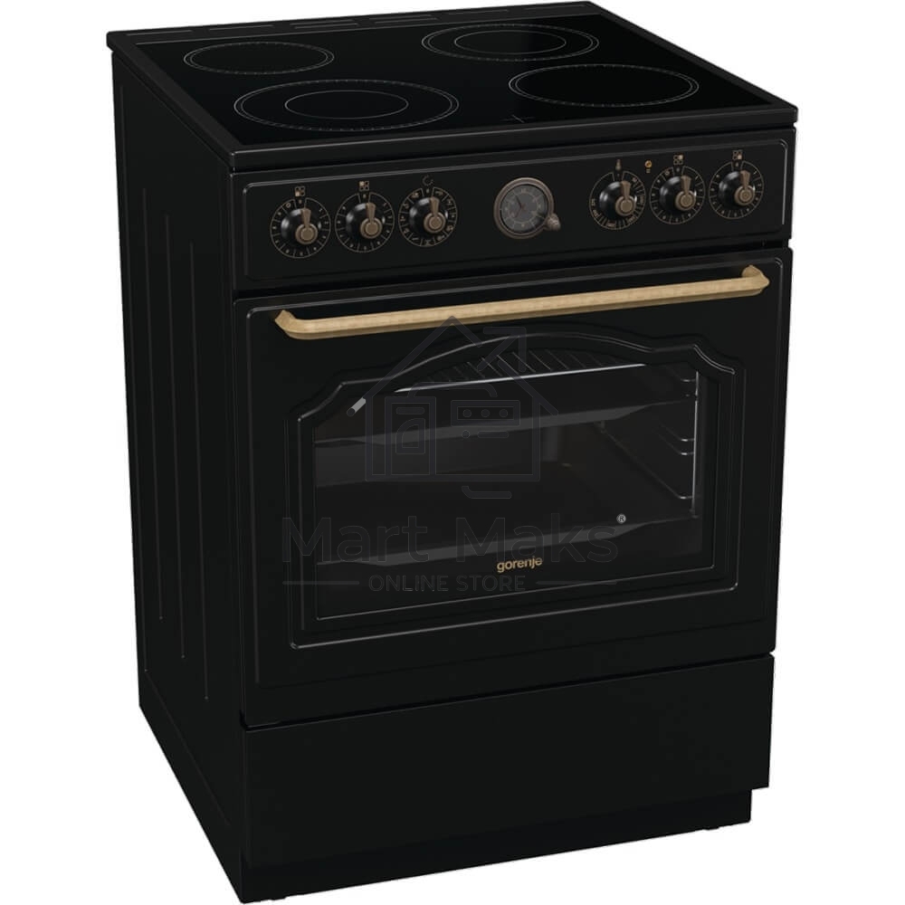 Плита электрическая Gorenje GECS6B71CLB черный, конфорок 4 электрических, духовка 71 л, 60 см x 85 см x 60 см