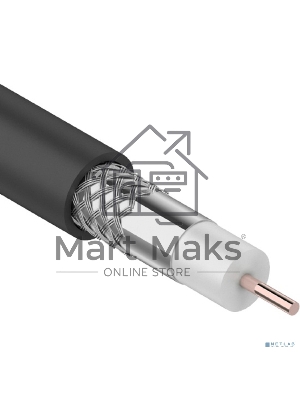 Кабель коаксиальный PROconnect RG-6U, 75 Ом, CCS/Al/Al, 48%, бухта 100 м, черный OUTDOOR