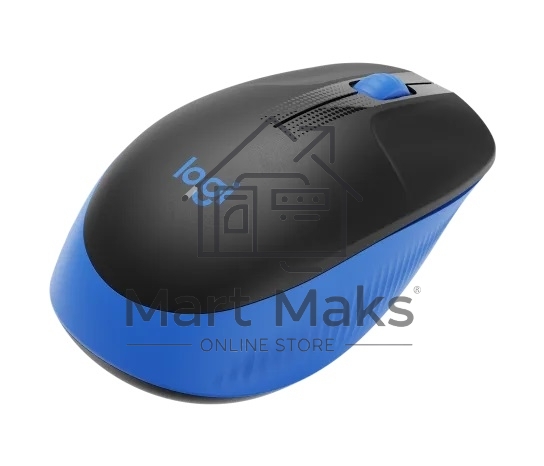 Мышь беспроводная Logitech M190 черный/синий, 1000 dpi, радиоканал, USB, кнопки - 3
