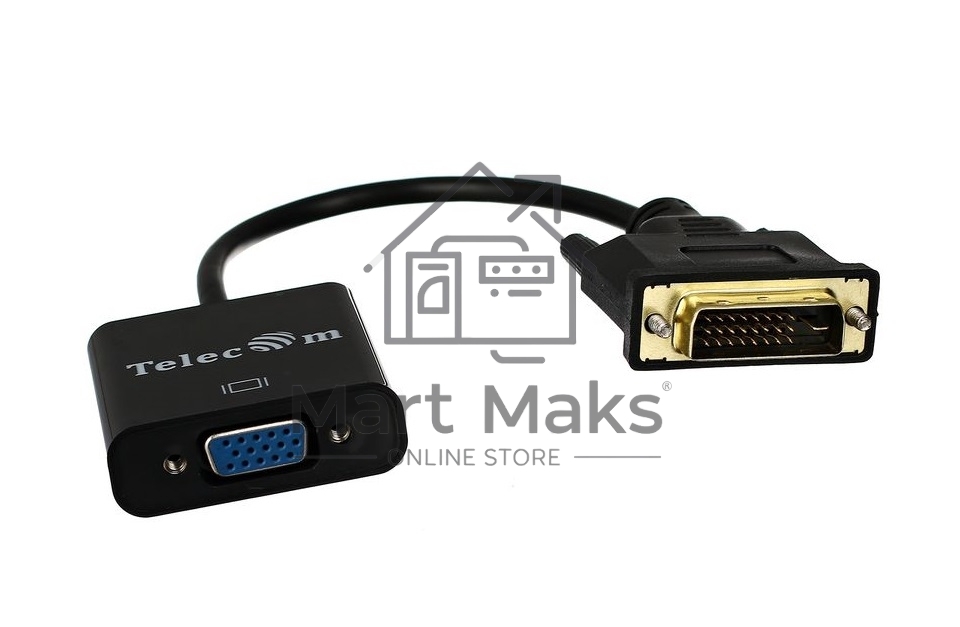 Кабель-переходник VCOM DVI-D 25M ---> VGA 15F  Telecom <TA491> Кабель-переходник DVI-D 25M ---> VGA 15F  Telecom <TA491>