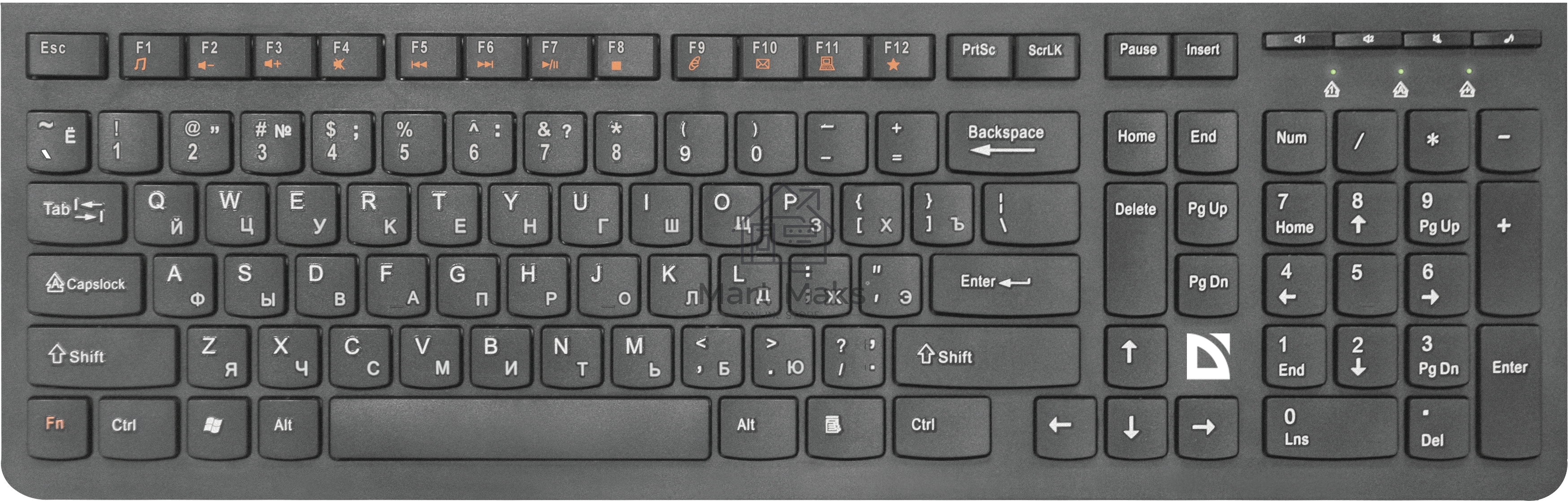 Клавиатура Defender ULTRAMATE SM-535 RU беспроводная USB, радиоканал, черный