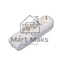 Колодка удлинителя 3-м с заземл. защ. шторки с выкл. Makel N3310000