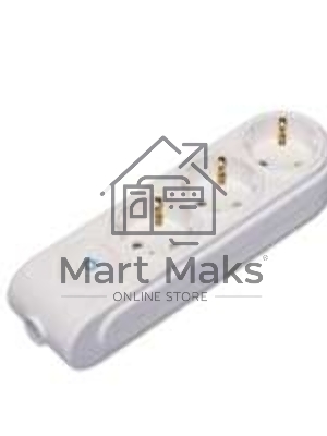 Колодка удлинителя 3-м с заземл. защ. шторки с выкл. Makel N3310000