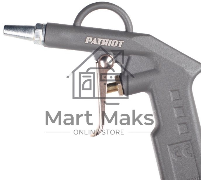 Пистолет продувочный PATRIOT GH 60A10бар 400л/мин длина сопла25мм быстросъем