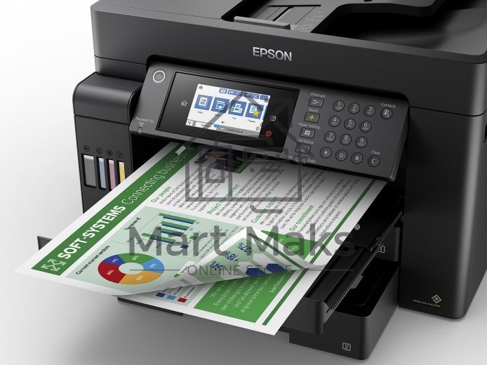 МФУ струйный Epson L15150, (A3, ADF, duplex, 35 стр./мин., Ethernet, Wi-Fi черный)