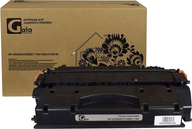 Картридж лазерный GalaPrint GP-CE505X/CF280X/719H черный (6900 стр.) для HP LaserJet P2050/P2055/P2055D/P2055DN/Pro 400/M401/425/Canon LBP 6300dn/6650dn/MF5840dn/5880dn/MF5940