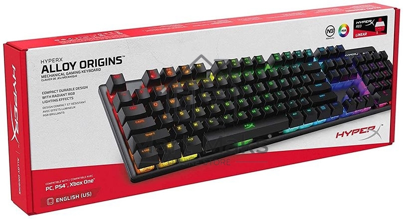Клавиатура HyperX Alloy Origins (4P4F6AA#ABA) проводная, USB, черный