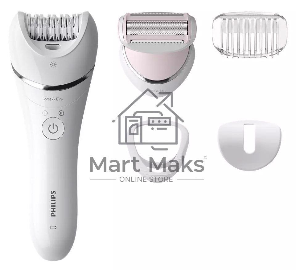 Эпилятор Philips скорости, широкая головка, Wet&Dry, беспроводной
