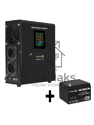 Комплект Источник бесперебойного питания EX295996RUS + батарея 26Aч EX282970RUS 1шт (инвертор, синус, для котла, настенный) ExeGate FineSine SX-800.LCD.AVR.2SH <800VA/500W, чистая синусоида, цветной LCD-дисплей, AVR, 2*Schuko, линейно-интерактивный, крепл