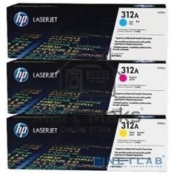 Картридж лазерный набор Hewlett-Packard 312A CF440AM голубой, желтый, пурпурный для HP CLJ Pro M476 2400стр.