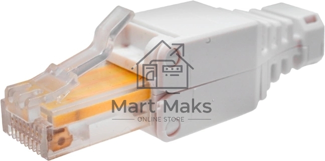 Коннектор Suprlan 10-0218-1, UTP кат.5E RJ45, с защитным колпачком, серый
