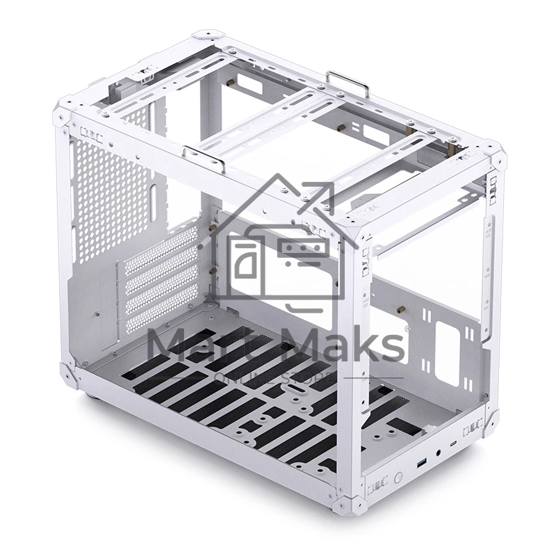 Корпус без блока питания JONSBO C6 MAX Handle, Mini-Tower, TG, no fan, 1xUSB-A 3.0 + 1xUSB-C 3.1, mATX, mITX White
