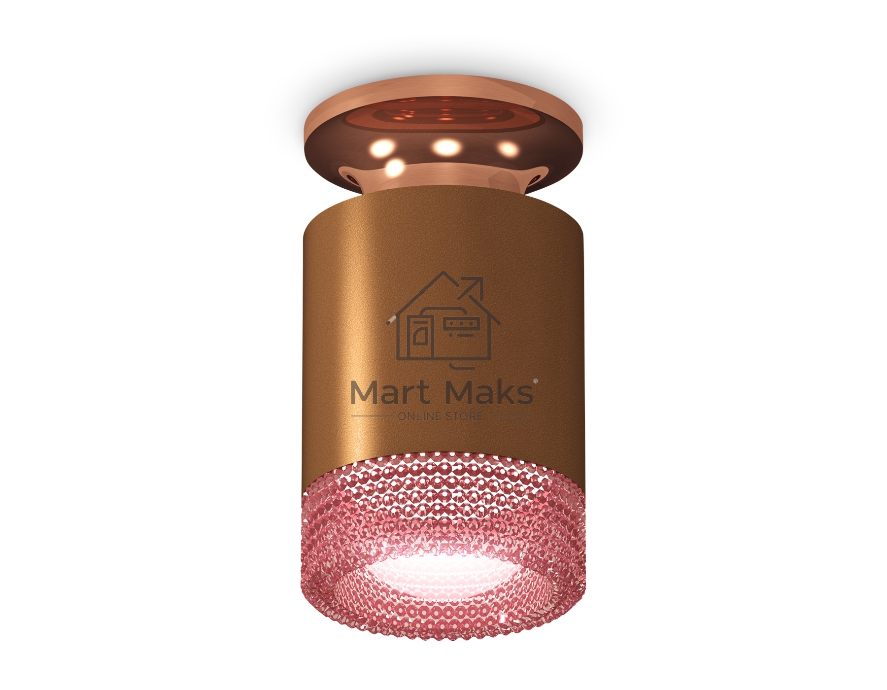 Светильник Ambrella Light XS6304151 SCF/PPG/PI кофе песок/золото розовое полированное/розовый MR16 GU5.3 (N6906, C6304, N6152)