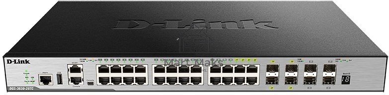 Коммутатор управляемый D-Link DGS-3630-28TC DGS-3630-28TC/A1ASI 24G 4SFP+