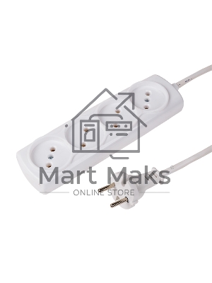 Удлинитель PROconnect OPTIMA 4 гнезда, 3 м, 2х0.75 мм², б/з, белый