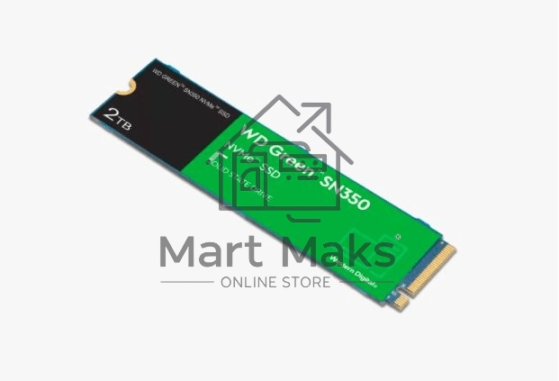 Накопитель SSD WD Green SN350 WDS200T3G0C, 2000Gb, PCIe 3.0 x4, M.2 2280, NVMe, R/W 3200/3000