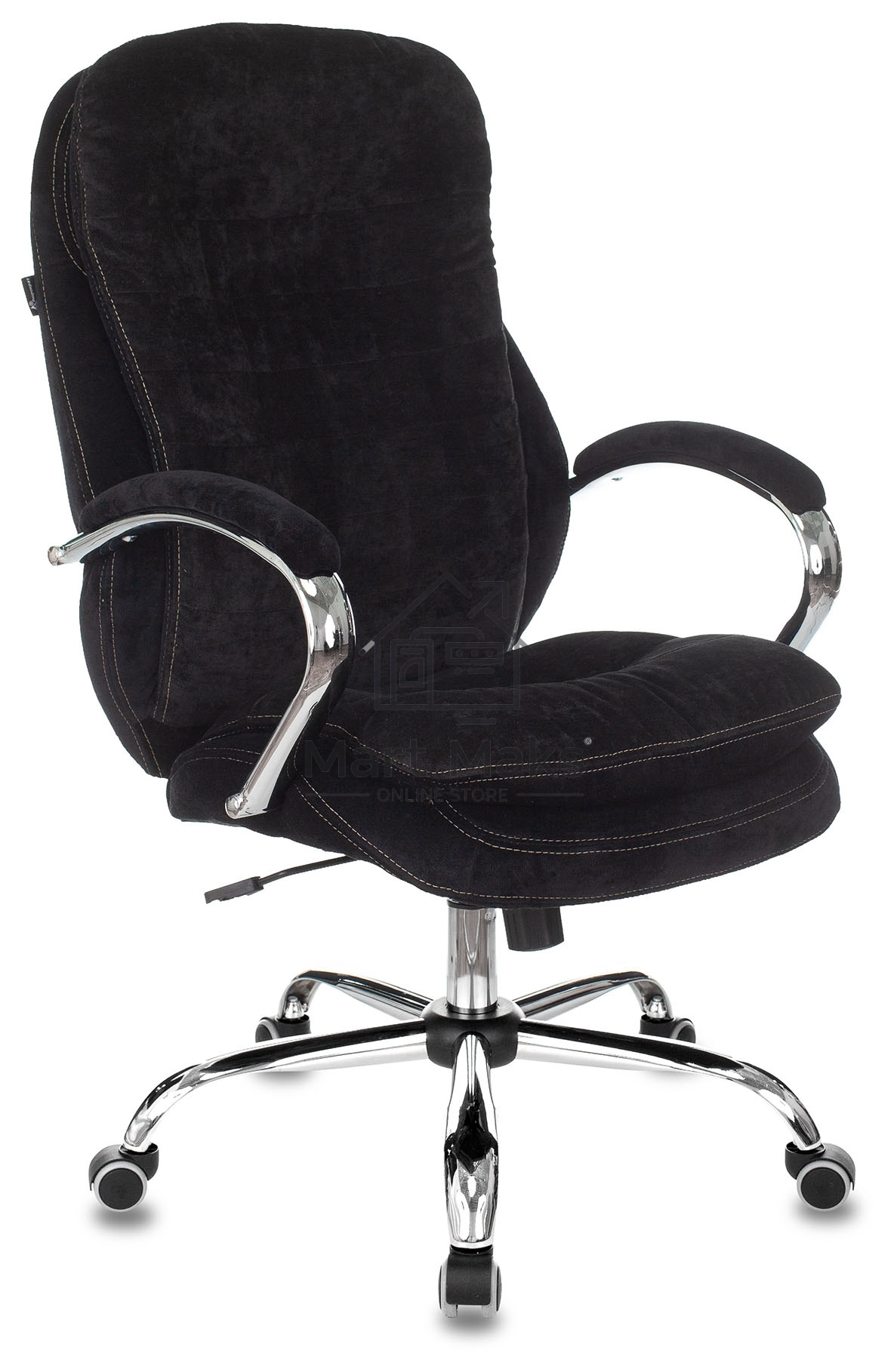 Кресло руководителя Бюрократ T-9950SL Fabric черный Light-20, крестовина металл хром