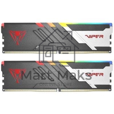 Оперативная память Patriot Viper Venom, DDR5, 64GB (2x32GB), 5200MHz, CL40, DIMM, с радиаторами, RGB, черный