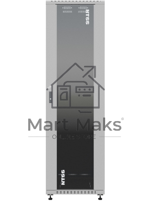 Шкаф серверный NTSS Премиум (NTSS-R22U6080GS) напольный 22U 600x800мм пер.дв.стекл металл 900кг серый IP20 сталь