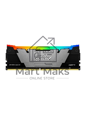 Оперативная память Kingston Fury Renegade RGB, DDR4, 64Gb (4x16Gb), 3200MHz, CL16, DIMM, с радиаторами, RGB, серый/черный