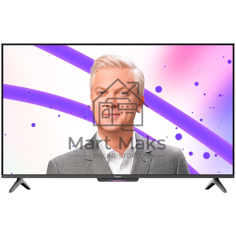 Телевизор Яндекс 50'' YNDX-00075 черный LED UHD 60Hz YandexGPT 3/32Gb