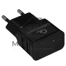 Сетевое зарядное устройство Cablexpert MP3A-PC-12 100/220V - 5V USB 2 порта, 2.1A, черный