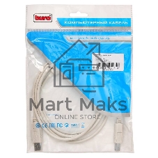 Кабель BuroКабель USB2.0 USB2.0-AM/BM-1.8M-MG A(m)/B(m) (1.8м) феррит.кольца(USB2.0-AM/BM-1.8M-MG)