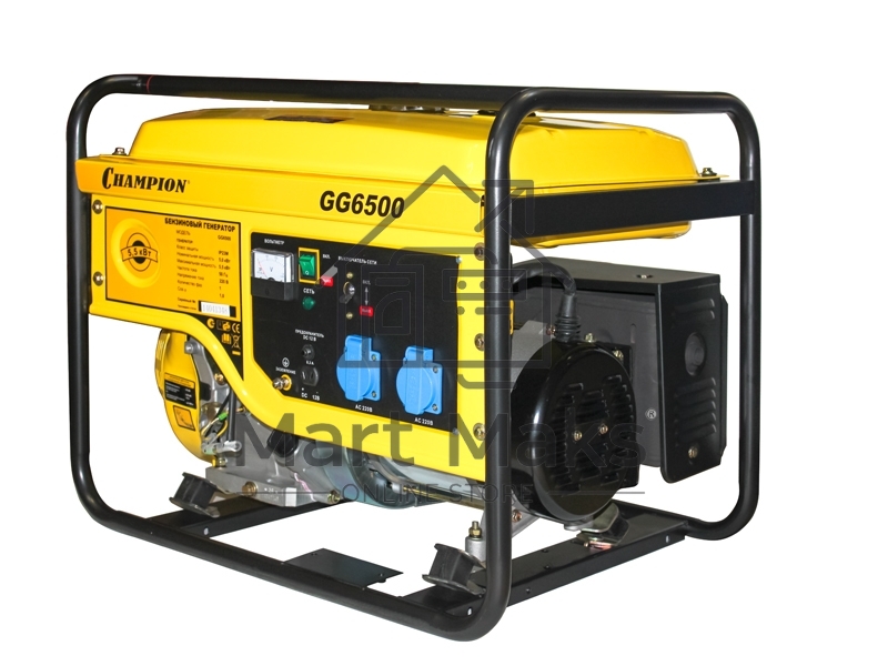 Электрогенератор бензиновый Champion GG6500, 5 кВт, 97 дБ, 72 кг