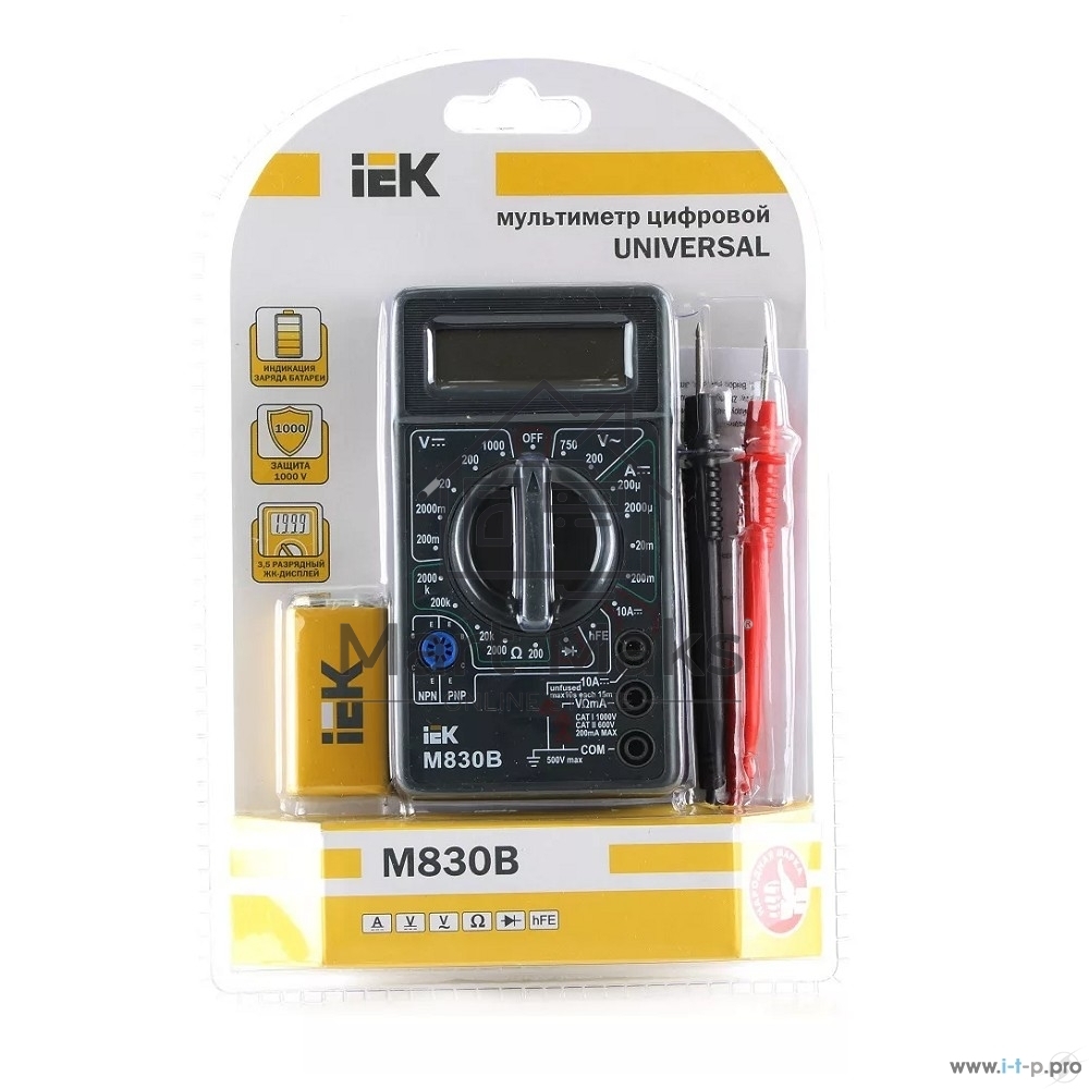 Мультиметр Iek TMD-2B-830 цифровойUniversal M830B IEK