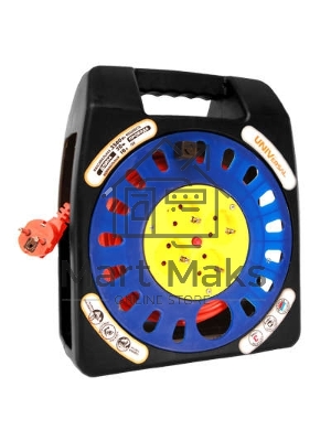 Удлинитель 4х30м с заземл. 16А IP20 У16-012 термо ПВС 3х1 в закрытом корпусе защ. шторки UNIVersal 1674