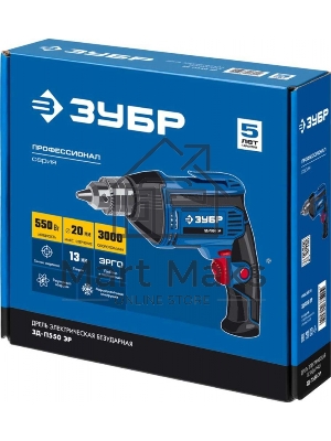 Дрель ударная Зубр ЗД-П550 ЭР 550Вт ключевой реверс
